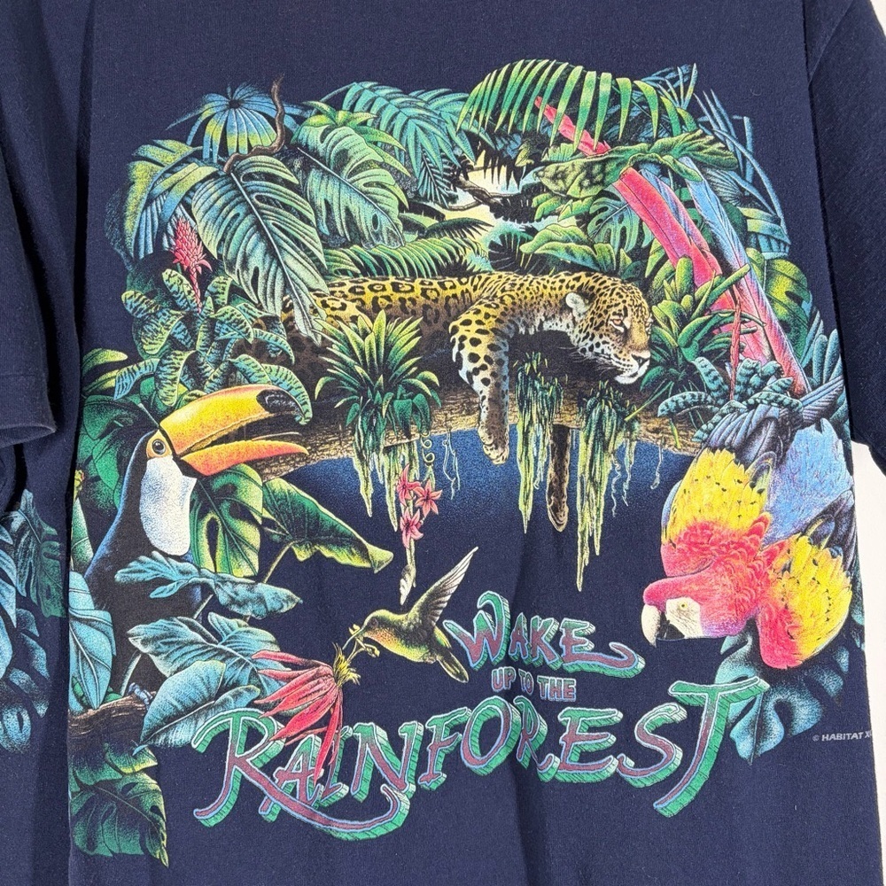 VTG Sanibel Island Wake Up To The Rainforest T-shirt Size Large - Picture 4 of 11